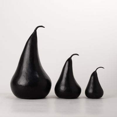 BLACK MARBLE PEARS (AVAILABLE IN 3 SIZES)