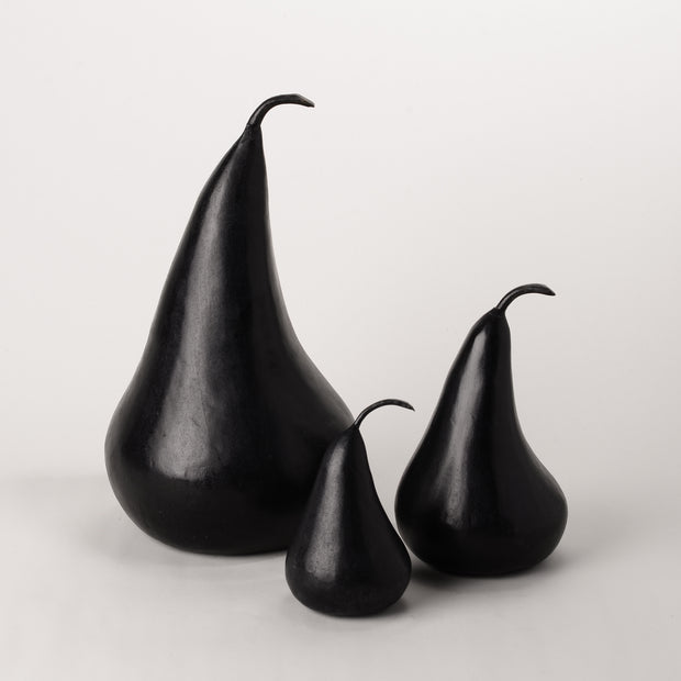 BLACK MARBLE PEARS (AVAILABLE IN 3 SIZES)