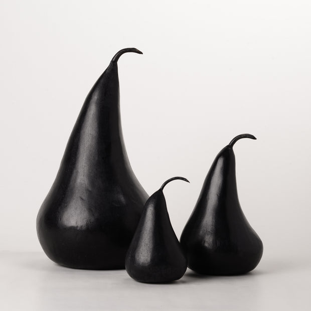 BLACK MARBLE PEARS (AVAILABLE IN 3 SIZES)