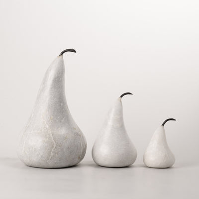 White marble pears (available in 3 sizes)