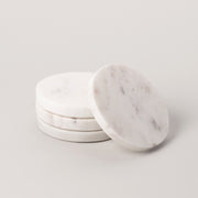 White Marble Round Coasters (set of 4)