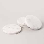 White Marble Round Coasters (set of 4)