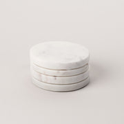 White Marble Round Coasters (set of 4)