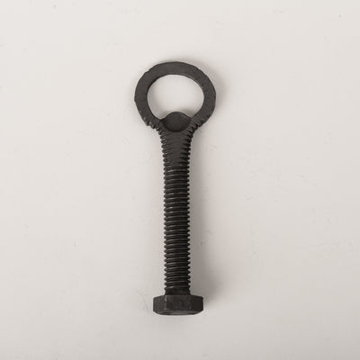 Black iron "bolt" bottle opener