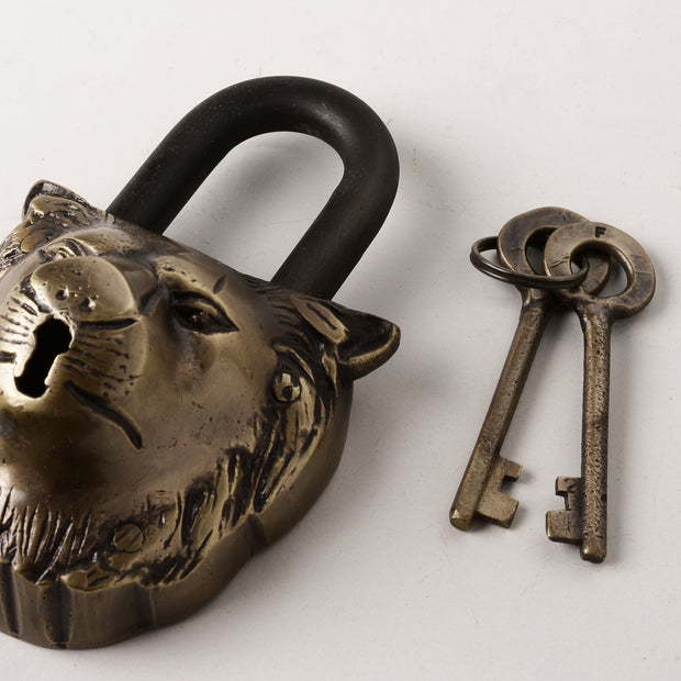 Antique finish lion Lock