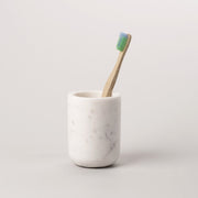 White Marble Toothbrush Holder.